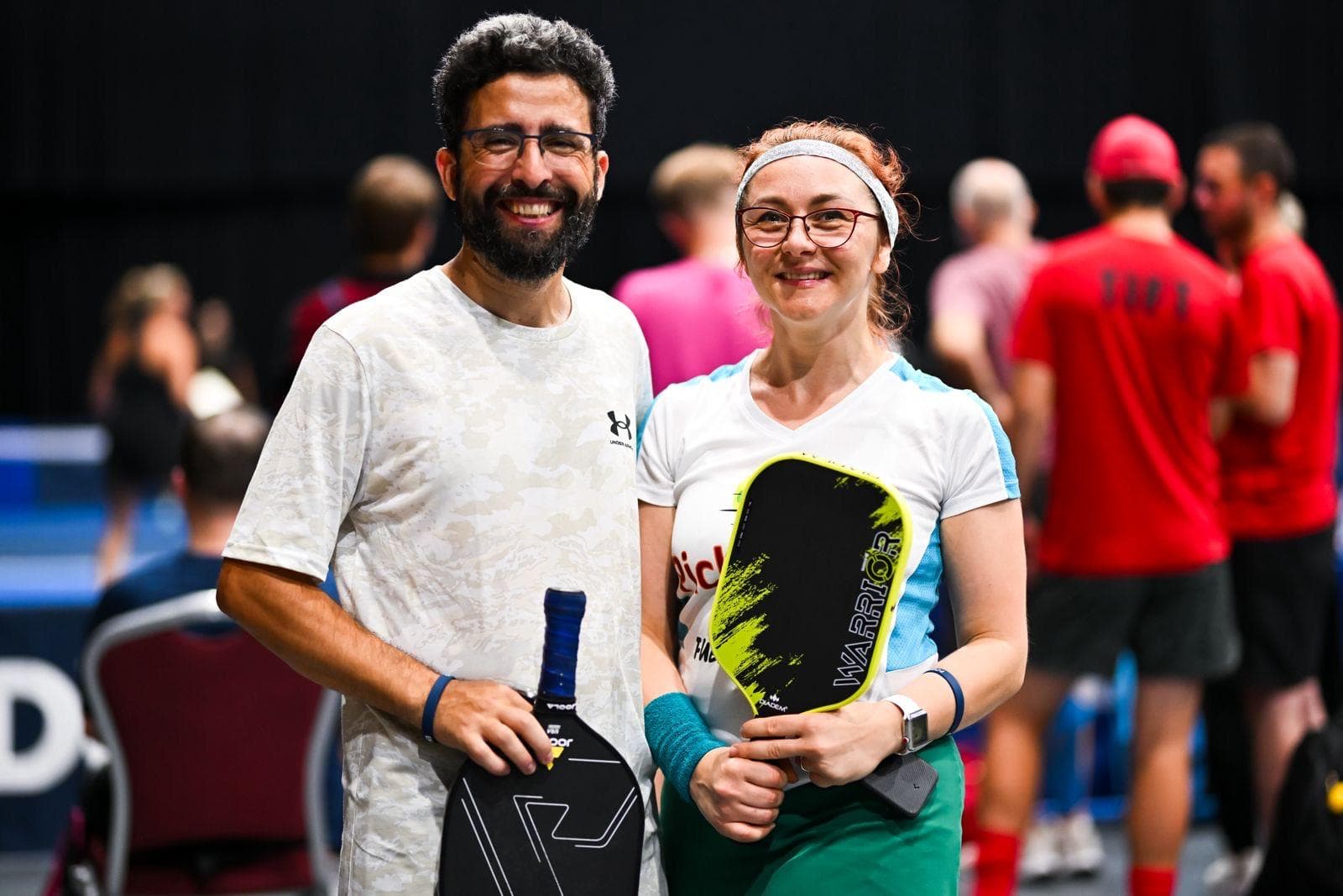 Paul and Julia Oprea at a pickleball tournament
